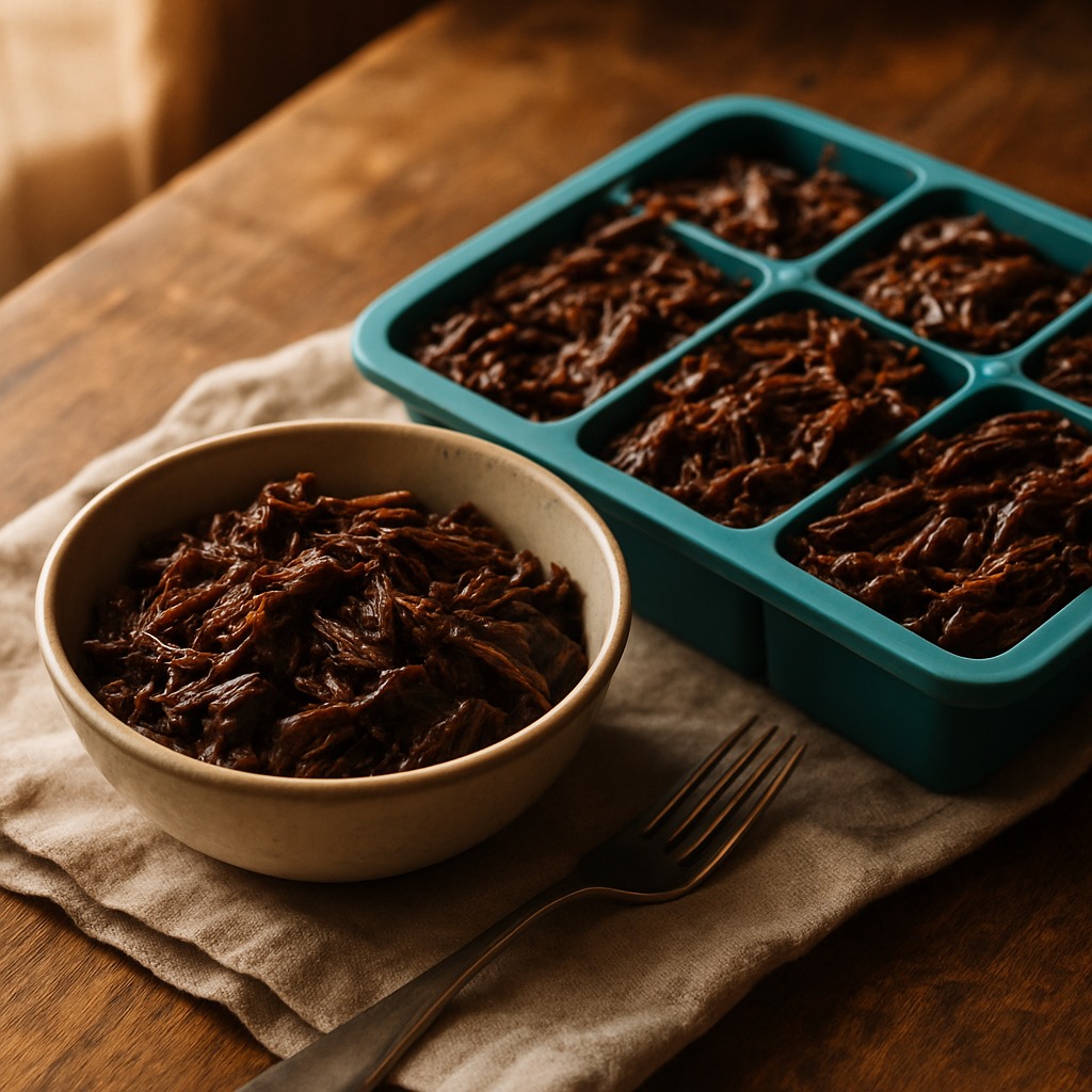 Balsamic Beef Shreds - a protein brick from the Food Bricks meal prep system