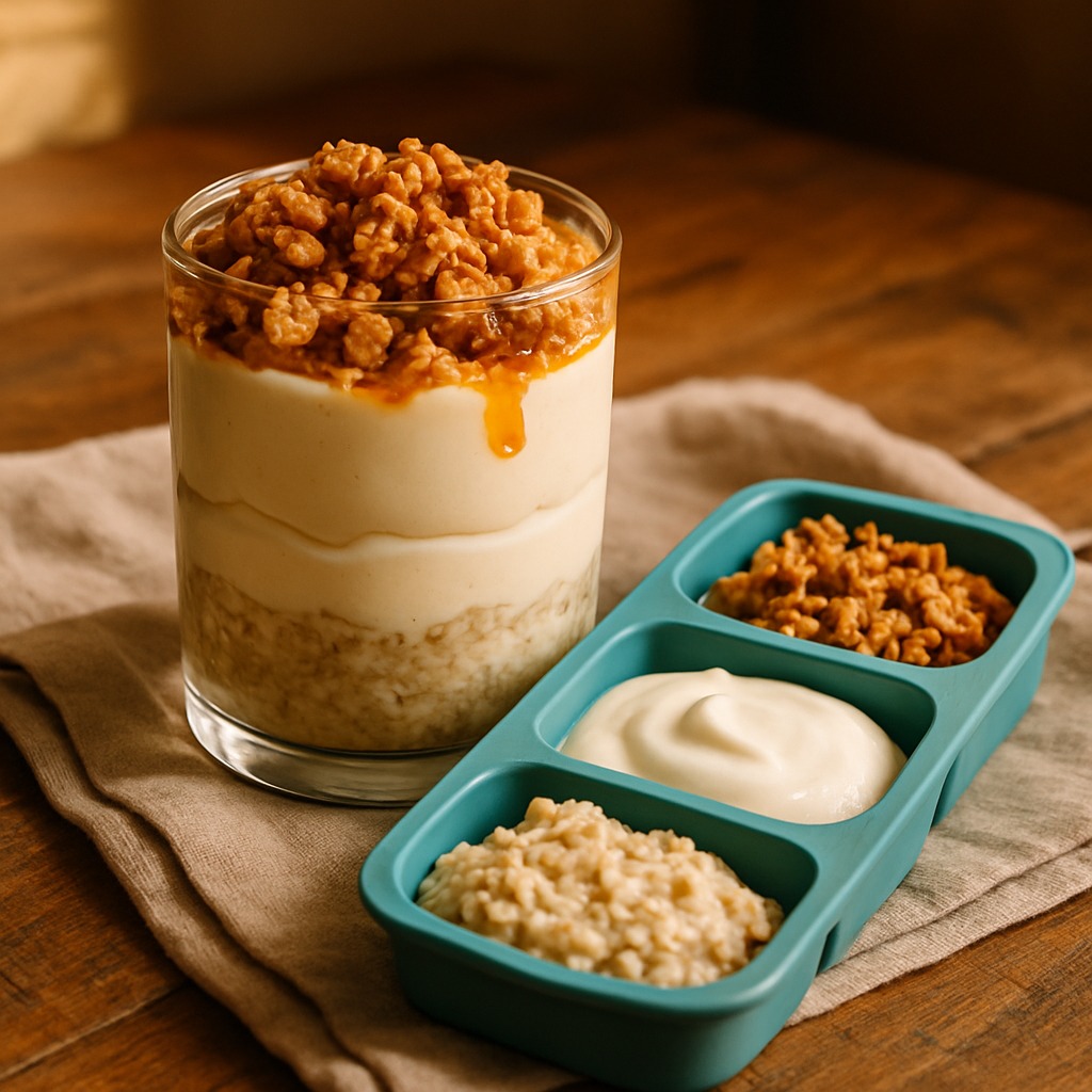 Breakfast Crunch Parfait - a combo from the Food Bricks meal prep system
