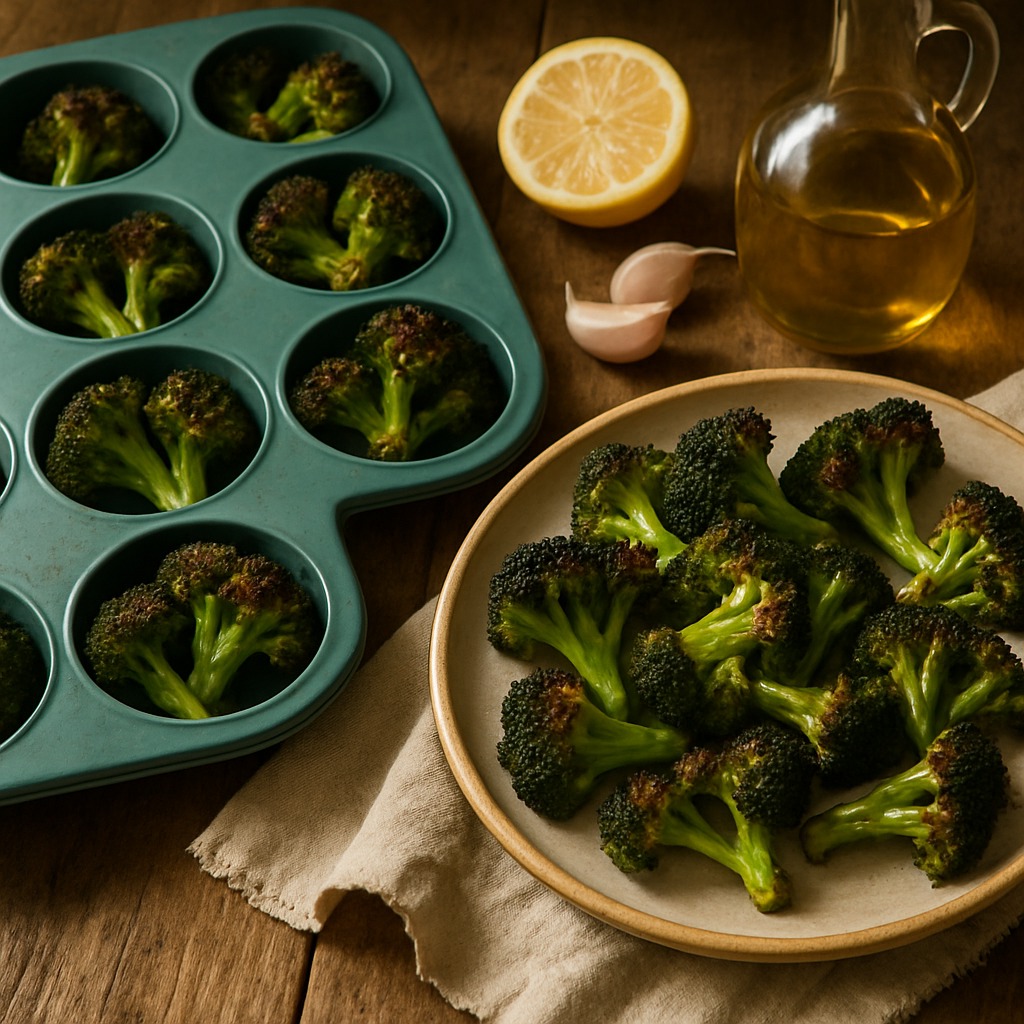 Charred Broccoli Florets - a veg brick from the Food Bricks meal prep system