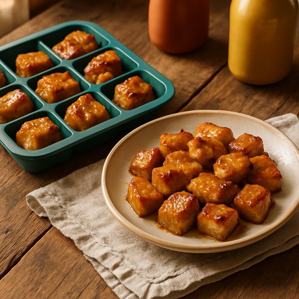 Honey Mustard Pork Bites - a protein brick from the Food Bricks meal prep system
