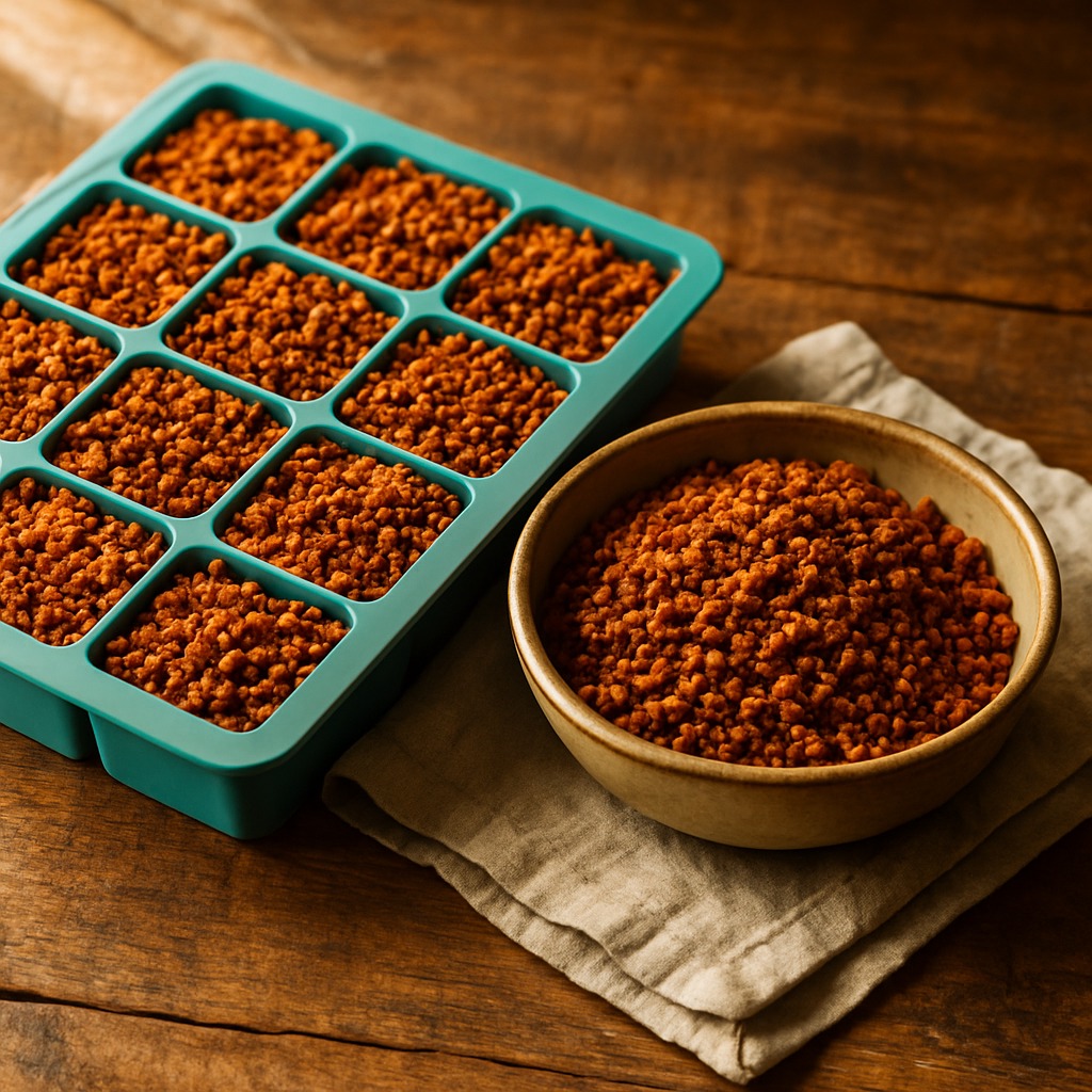 Lentil Taco Crumble - a protein brick from the Food Bricks meal prep system