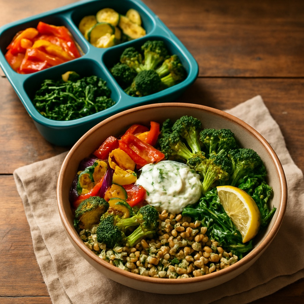 Veggie Power Bowl - a combo from the Food Bricks meal prep system