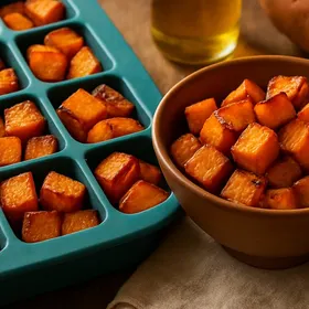 Roasted Sweet Potato Cubes